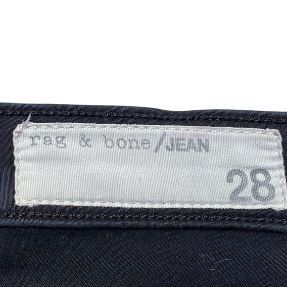 Rag & Bone Jean Legging Black Plush Skinny Mid Rise Stretch Denim Size 28 - Picture 14 of 14